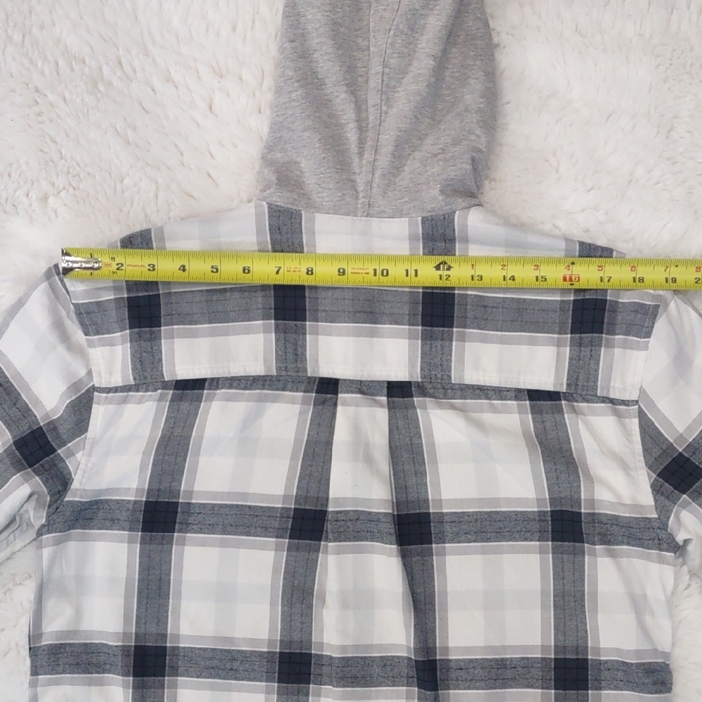 EDDIE BAUER Gray Plaid Hooded Jacket - Picture 11 of 17